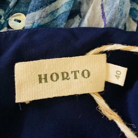 Brazilian designer Horto ruffled, layered ruffle blue maxi dress. Size 40 (US 6) - Picture 7 of 9